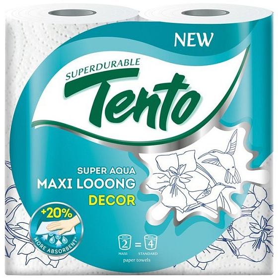 Diese Super Aqua Maxi Looong Dekor Papiertücher extra lang mit Dekor 2 Lage 82 Reste 2 Rollen