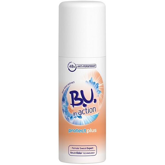 BU In Action Protect Plus Antitranspirant Deodorant Spray für Frauen Mini 50 ml