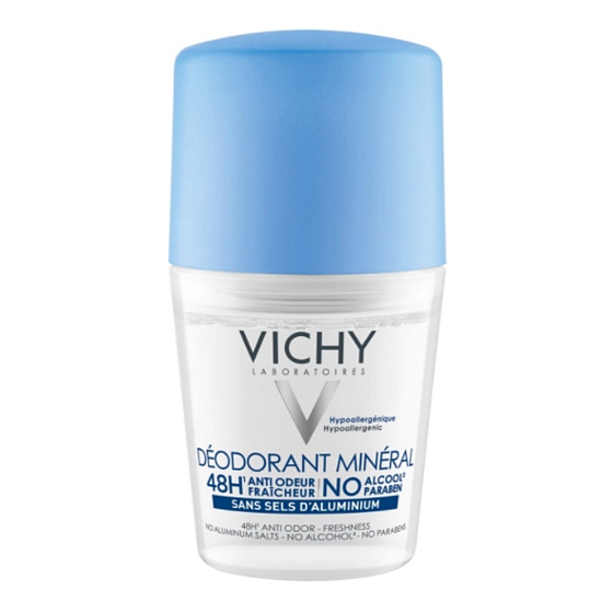 Vichy Mineral 48h Deodorant Antitranspirant Roll-on ohne Alkohol für Unisex 50 ml
