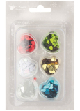Herz-Pailletten 5 mm, bunter Mix 18 g