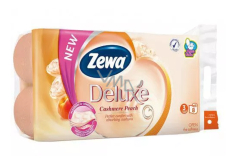 Zewa Deluxe Aqua Tube Cashmere Peach Parfümiertes Toilettenpapier 150 Schnipsel 3lagig 8 Stück, spülbare Rolle