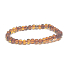 Bernstein Baltic cognac Armband elastisch natürlich, Nugget unregelmäßig ca. 5 mm / 16 - 17 cm, steifes Sonnenlicht