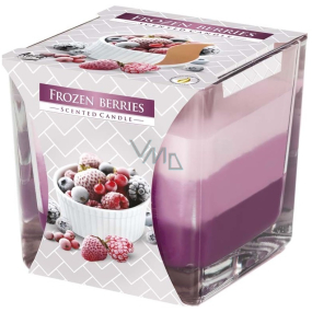 Bispol Frozen Berries - Gefrorene Beeren dreifarbige Duftkerze Glas, Brenndauer 32 Stunden 170 g
