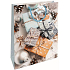 Nekupto Papier Geschenktüte 32,5 x 26 x 13 cm Weihnachtsgeschenke im Schnee