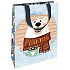Nekupto Geschenkpapier Tasche 11 x 17,5 x 8 cm Weihnachtsbär