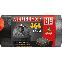 Alufix Müllsäcke, ziehharmonika, 28µ , 53 x 60 cm, 35 l, 15 Stk