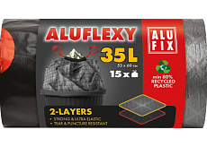 Alufix Müllsäcke, ziehharmonika, 28µ , 53 x 60 cm, 35 l, 15 Stk
