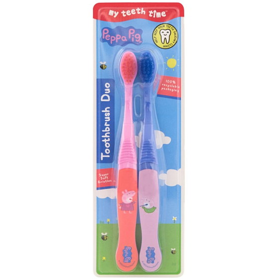Peppa Pig Super Soft Bristles Zahnbürste für Kinder 2 Stück