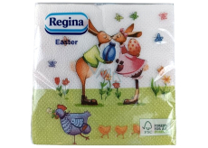 Regina Papierservietten 1lagig 33 x 33 cm 20 Stück Ostern küssende Hasen