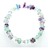 Fluorit Regenbogen Armband elastisch gehackter Naturstein 19 cm, genialer Stein