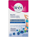 Veet Easy-Gel Wachsstreifen für empfindliche Haut - Bikini und Achsel 16 Stück + Perfect Finish Tücher für die Endpflege 3 Stück