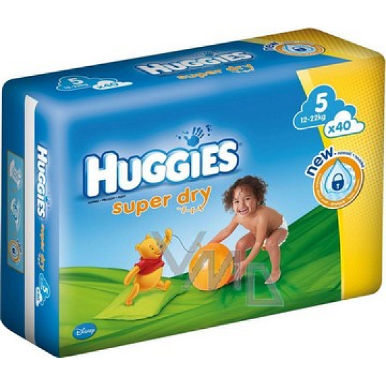 Huggies Super Dry Größe 5, 12-22 kg, Windeln 40 Stück