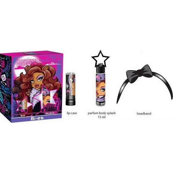 Mattel Monster High Clawdeen Wolf Eau de Parfum für Mädchen 15 ml + Lippenbalsam + Stirnband, Kosmetikset