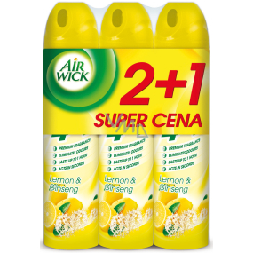 Air Wick Lemon und Ginseng 4in1 Lufterfrischer Spray 3 x 240 ml