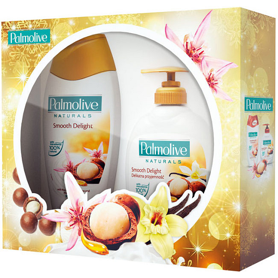 Palmolive Naturals Vanille Pflege Flüssigseife Vanille & Macadamia Öl 300 ml + Duschgel 250 ml, Kosmetikset