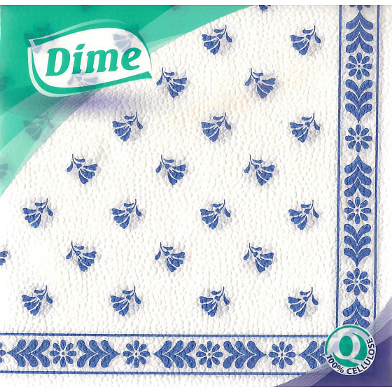 Dime Papierservietten 1 Lage 30 x 30 cm 45 Stück Blaupause