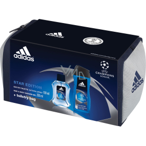 Adidas Champions League Star Edition Eau de Toilette 100 ml + Duschgel 250 ml + Etui, Geschenkset für Herren