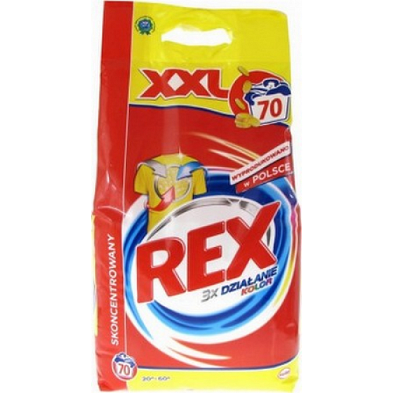 Rex 3x Action Farbwaschmittel für farbige Wäsche 70 Dosen 5,25 g