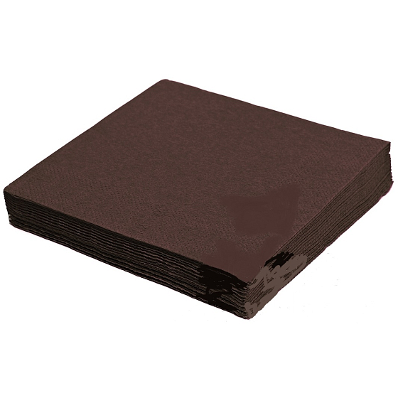 Gastro Papierservietten 2-lagig 33 x 33 cm 50 Stück braun gefärbt