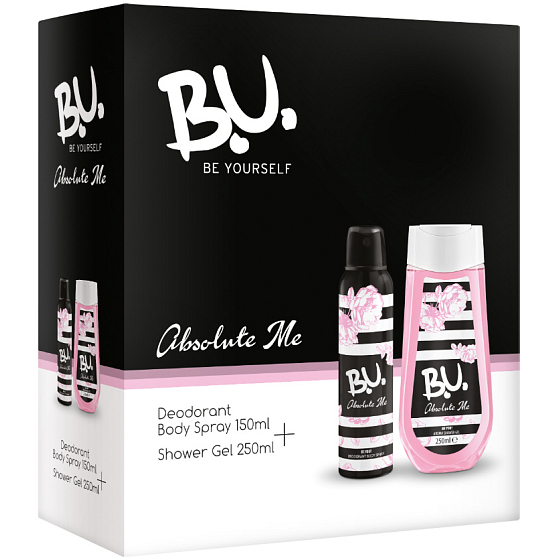 BU Absolute Me Deodorant Spray für Frauen 150 ml + Duschgel 250 ml, Kosmetikset