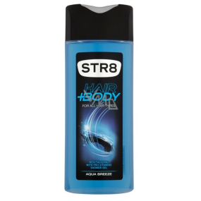 Str8 Aqua Breeze Duschgel für Körper und Haare für Männer 400 ml