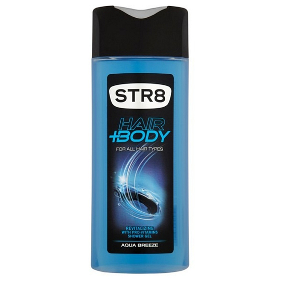 Str8 Aqua Breeze Duschgel für Körper und Haare für Männer 400 ml