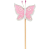 Filzfliege rosa Aussparung 4,5 cm + Spieße