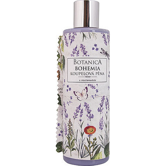 Bohemia Gifts Botanica Lavendel mit Olivenöl, Kräuterextrakt und Joghurt-Aktivstoff Badezusatz 250 ml