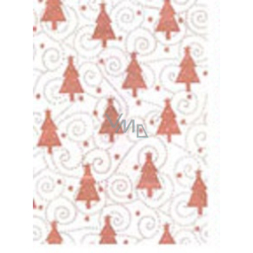 Ditipo Geschenkpapier 70 x 500 cm Weihnachten beige braune Weihnachtsbäume