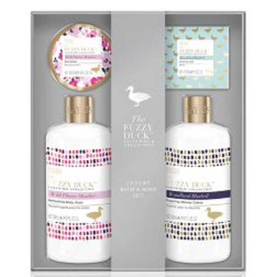 Baylis & Harding Forest Glocken- und Blumenwiesen-Reinigungsgel 300 ml + Duschcreme 300 ml + Toilettenseife 150 g + Körperbutter 100 ml, Kosmetikset