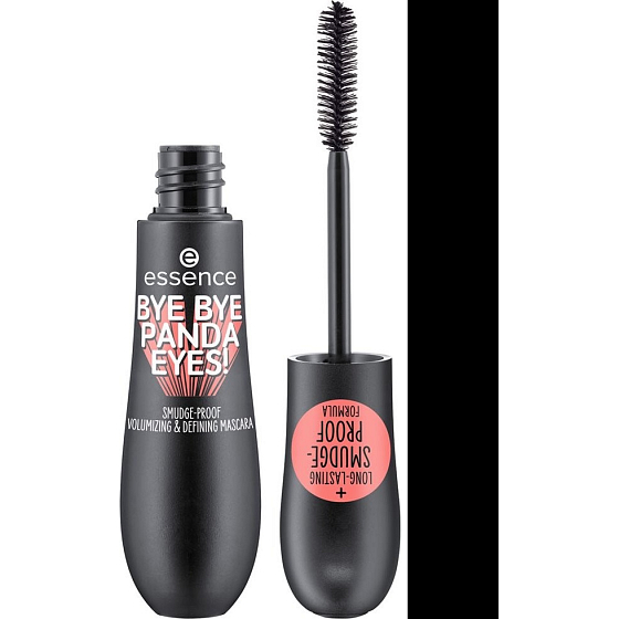 Essence Bye Bye Panda Augen! Wischfeste voluminisierende und definierende Wimperntusche 01 Schwarz 16 ml