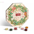 Yankee Candle Adventskalender Kranz Teelicht 24 Stück + Glaskerzenhalter 1 Stück, Weihnachtsgeschenkset