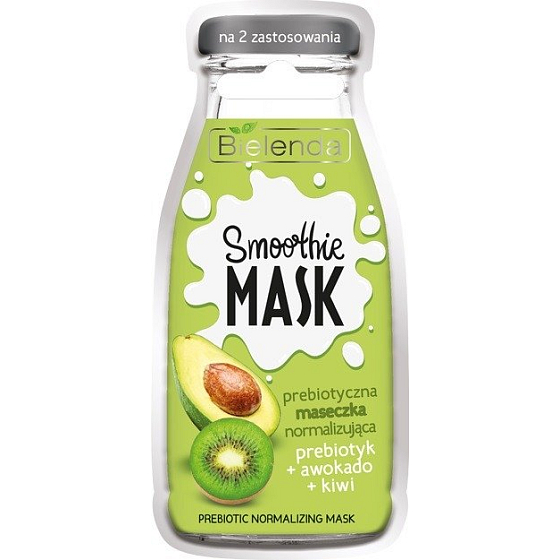 Bielenda Smoothie Mask Präbiotische Avocado + Kiwi normalisierende Gesichtsmaske 10 g
