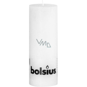 Bolsius Rustikale Kerze weiß Zylinder 68 x 190 mm