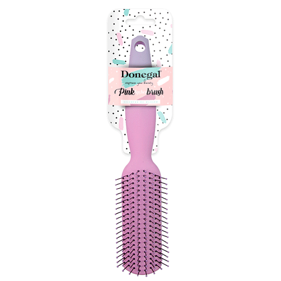 Donegal Pink Lychee Brush Haarbürste schmal 23,5 cm 1274