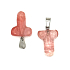 Kristall rosa Penis als Glücksbringer, Anhänger handgeschliffen ca. 11 x 22 mm, Steinchen