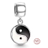 Sterling Silber 925 Yin und Yang, Anhänger Armband Symbol