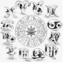 Charm Sterling Silber 925 Sternzeichen Sparkling Aquarius, Perle für Armband