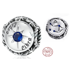 Charme Sterling Silber 925 Sternzeichen, Zirkonia Waage, Perle für Armband Charme Sterling Silber 925 Sternzeichen, Zirkonia Waage, Perle für Armband
