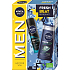 Nivea Men Fresh Beat Deep Black Carbon Beat Antitranspirant Deodorant Spray 150 ml + Fresh Kick 3in1 Duschgel 250 ml, Kosmetikset für Männer