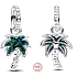 Charms Sterling Silber 925 Palme, Natur Armband Anhänger