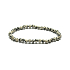 Jaspis Dalmatiner Armband elastisch Naturstein, Kugel 4 mm / 19 cm, Stein der positiven Energie