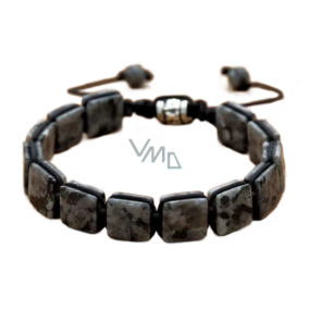 Labradorit náramek pletený přírodní kámen, rozměr 10 x 10 x 5 mm / 18,5 cm, posuvné zapínání, kámen splněných přání Labradorit náramek pletený přírodní kámen, rozměr 10 x 10 x 5 mm / 18,5 cm, posuvné zapínání, kámen splněných přání