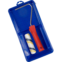 Spokar Nylon Bodenroller zum Malen mit Halter und Farbwanne, 100 mm