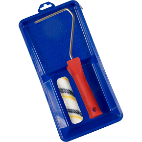 Spokar Nylon Bodenroller zum Malen mit Halter und Farbwanne, 100 mm