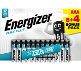 Energizer Baterie Max Plus AAA Mikro-Alkaline-Batterie, 8+4 Stück