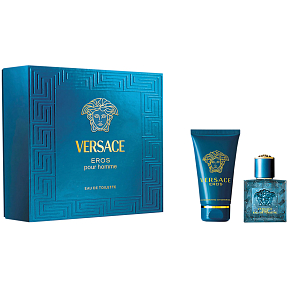Versace Eros Eau de Toilette 30 ml + Duschgel 50 ml, Geschenkset für Männer