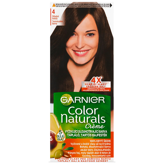 Garnier Color Naturals Creme Haarfarbe, Farbton Mittelbraun 4