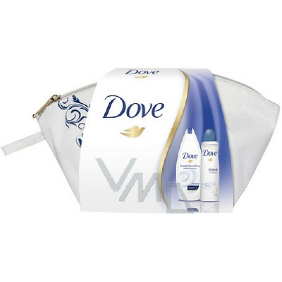 Dove Original Deodorant Spray 150 ml + Duschgel 250 ml + Beutel, Kosmetikset