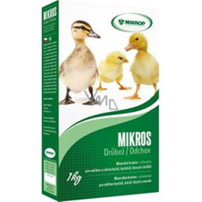 Mikros Geflügelzusatz Mineralfutter mit Vitaminen zur Zucht und Mast von Hühnern, Enten, Gänschen und Puten 1 kg